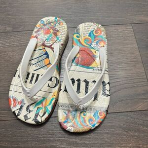 John Galliano Women’s 36 5-6 Beach Wear Sandals Flip Flops Y2K 2000s